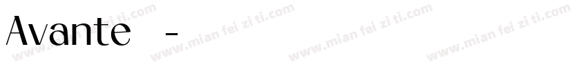 Avante 粗体字体转换